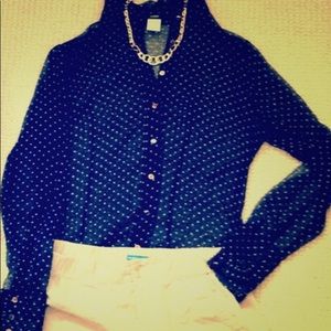 J crew Polka Dot Blouse Size 2